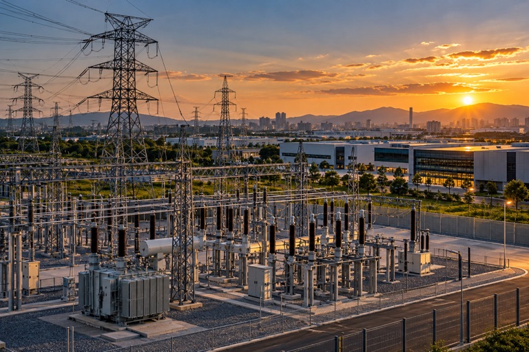 Infraestrutura de transmissão e distribuição de energia elétrica — imagem ilustrativa